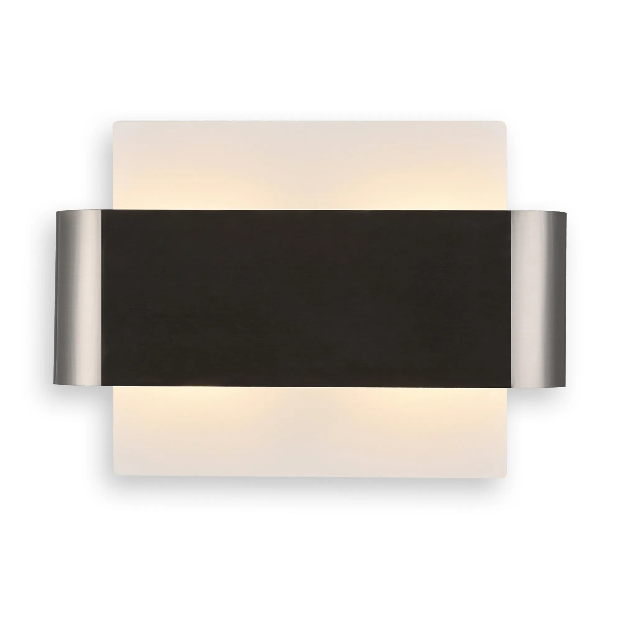 Damo Wall 2 Light Satin Nickel, White D0380  Deco Damo